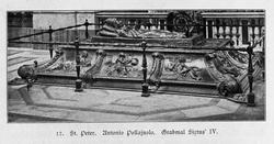 Sixtus  IV grav fra Peterskirken, Roma.