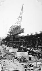 Bjerke bru : bygging av ny bru ved siden av den gamle