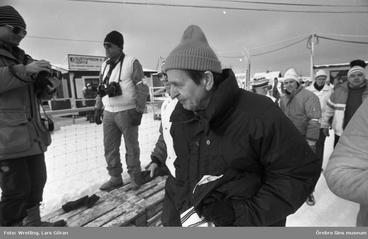 SM skidor Ånnaboda 2-8 februari 1986.
Den här bilden är tagen 3 veckor innan Olof Palme mördades.