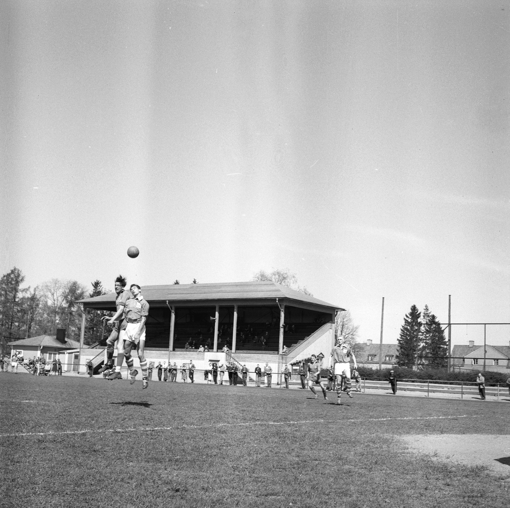 Fotbollsmatch Karlslund - Arvika.
31 maj 1955