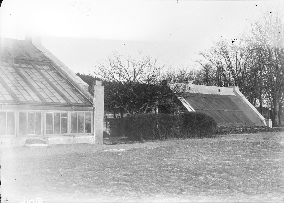 To av drivhusene på Linderud Gård. De ligger i enden av den Victorianske hage, syd/sydvest for hovedhuset.