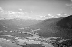 Brennhaug, Dovre, 28.06.1949, oversiktsbilde, dalføre, fjell