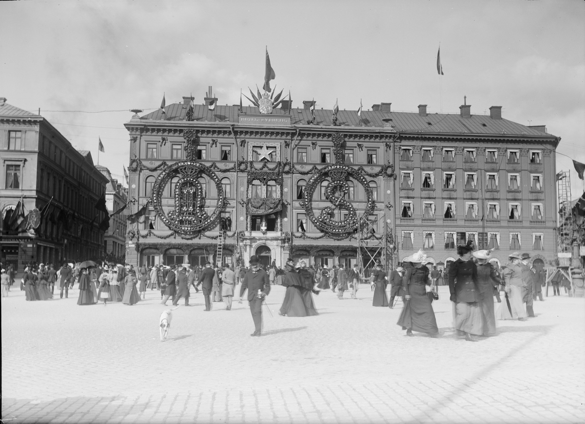 Hotell Rydberg (Hôtel Rydberg) vid Gustav Adolfs torg i Stockholm under ...