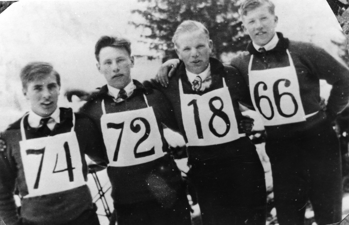 Four young skiers from Kongsberg