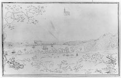 Avfotografert tegning av Moss. 
Tegning visstnok av P. F. W