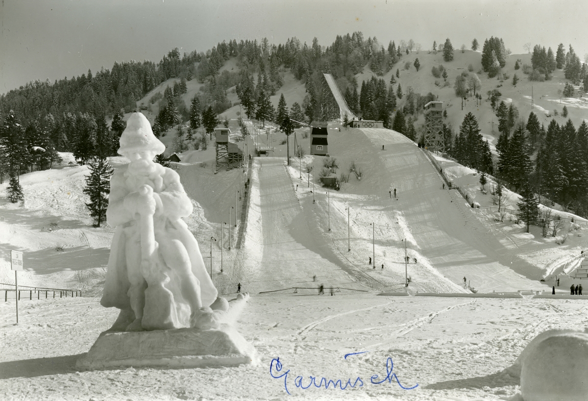 Ski jumping facilities at Garmisch during winter