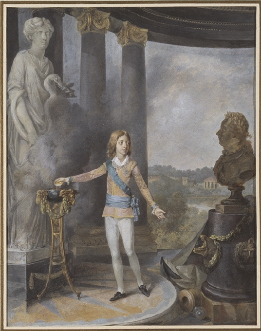 Gustav IV Adolf offrar åt Hygieia för sin faders hälsa
