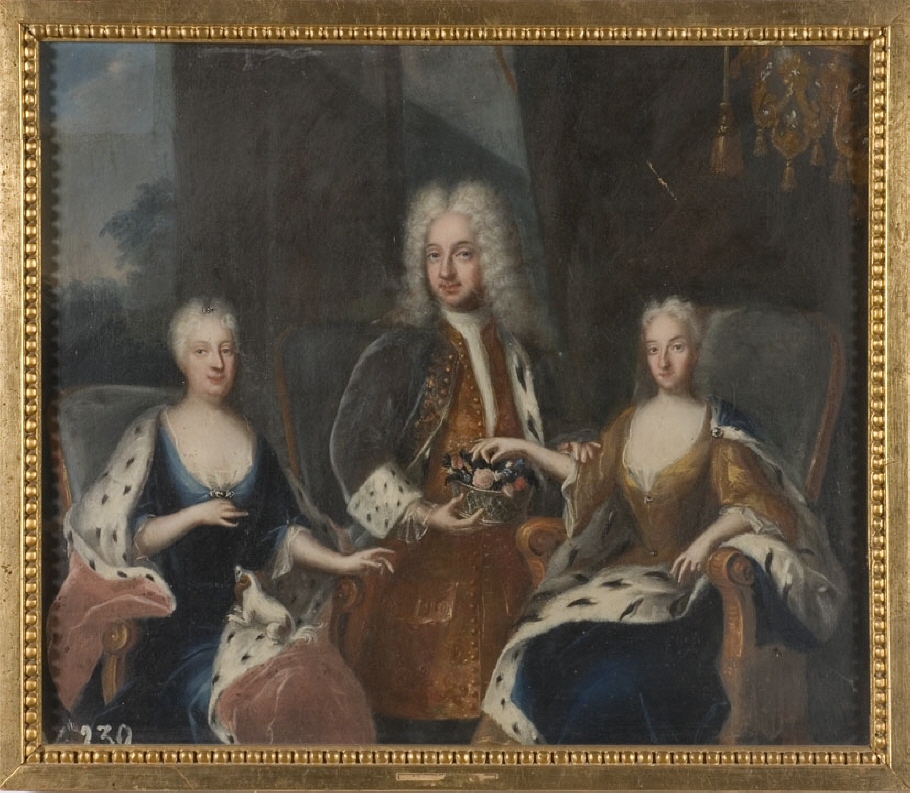 Fredrik I, 1676-1751, Ulrika Eleonora d.y., 1688-1741, Sofia Charlotta Karolina, 1678-1749
