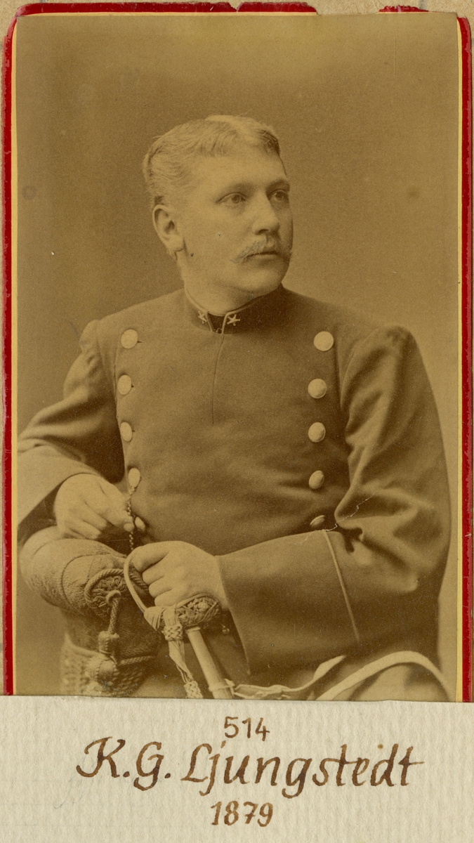 Porträtt av Kristian Georg Ljungstedt, underlöjtnant vid Andra livgardet I 2.