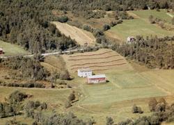 Flyfoto av ";Ellevset-gjerdet"; i Surnadal kommune. Bildet e