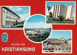 Postkort ";F-5091-1"; med fire motiv fra Kirkelandet i Krist