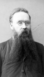 Portrettfoto av Bokhandler Trosdahl. Ukjent datering. Fra No