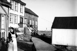 Foto
fra fiskeværet Grip (se fyret i bakgrunnen) som nå inng