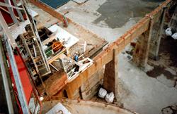 Foto fra området ved og rundt kullkrana i Vågen på Kirkeland