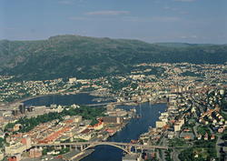 Flyfoto; Vågen, Nordnes og Ulrikken