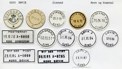 Stempelkatalog  6280 Søvik, Haram kommune, Møre og Romsdal
