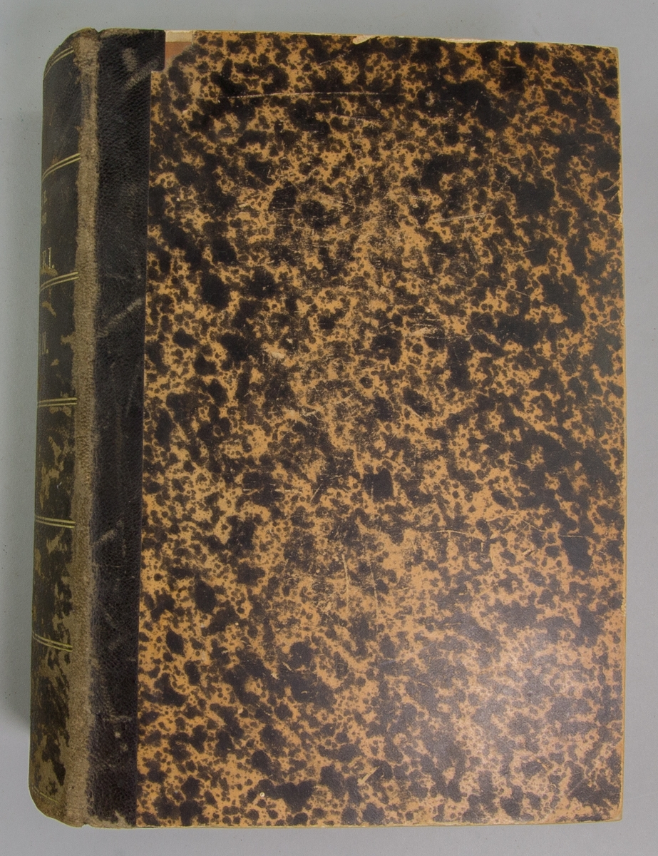 Bok, Geschichte der Italienischen Malerei, 2 delar. Halvfranskt band, marmorerad papp. Invändigt anteckningar och kommentarer på otryckta blad.