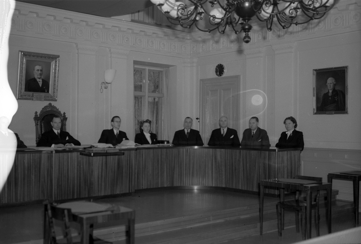 Nämdemännens edsavläggelse på Rådhuset. Januari 1948.