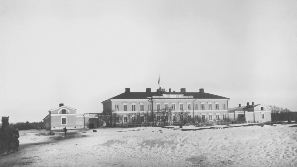 Eckerö Post- och tullhus fotograferat under Ålandsexpeditionen 1918