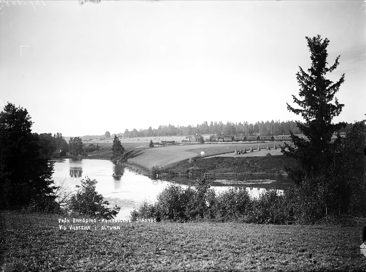 "Från Enköping - Runhällens järnväg vid Vilstena i Altuna", Uppland 1917