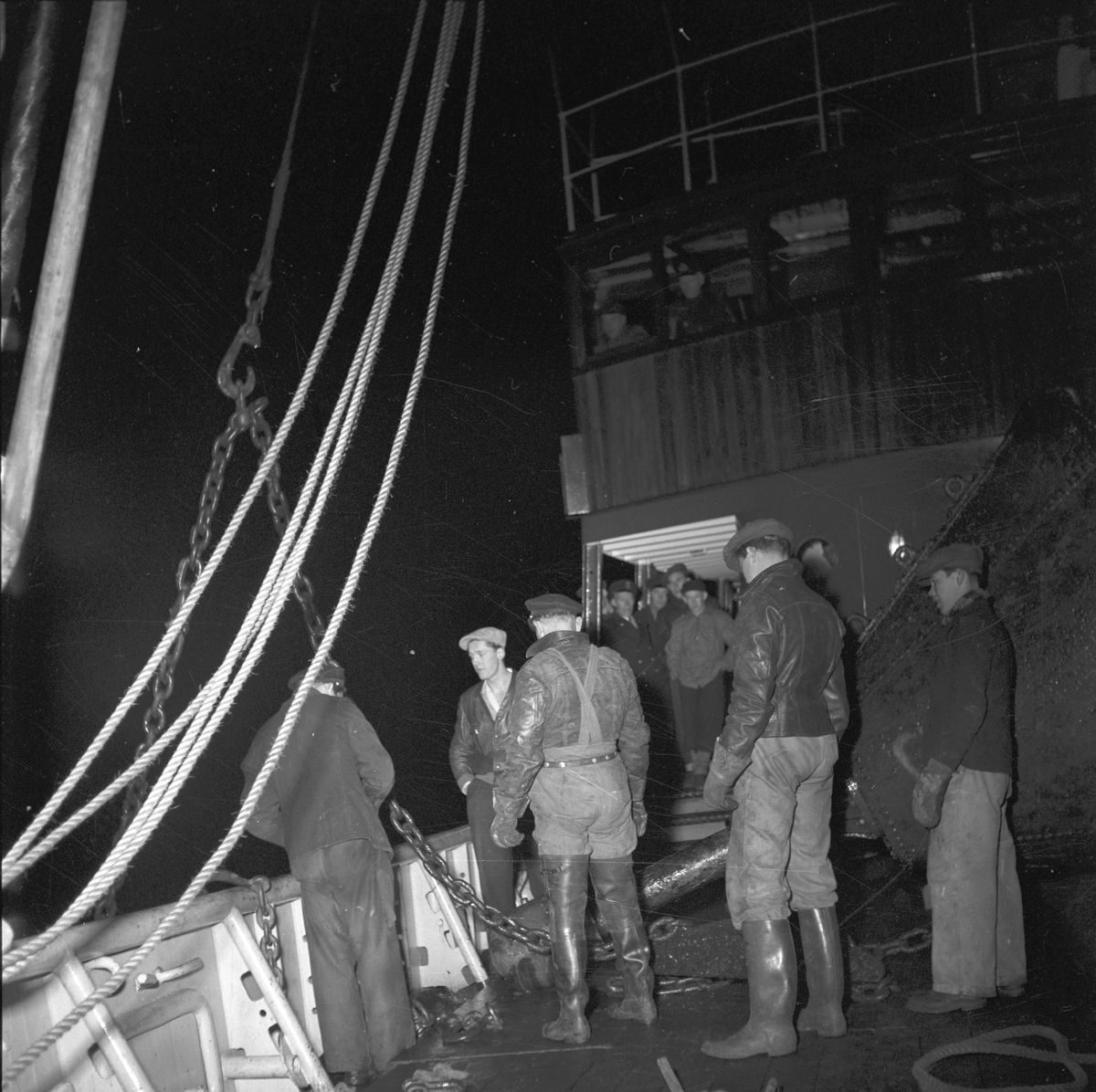 Julbåt till fyrskepp. December 1948.
