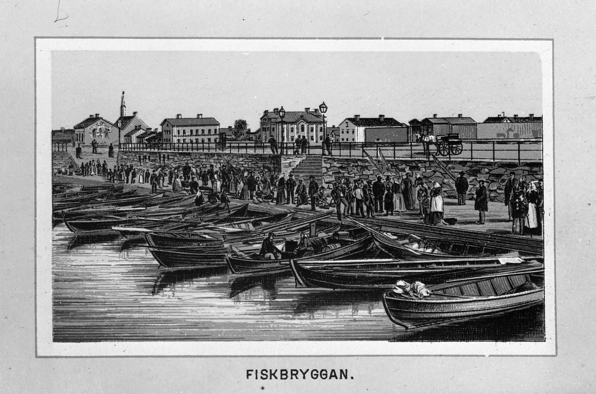 "Fiskbryggan", efter foto av Fredrik Renard.