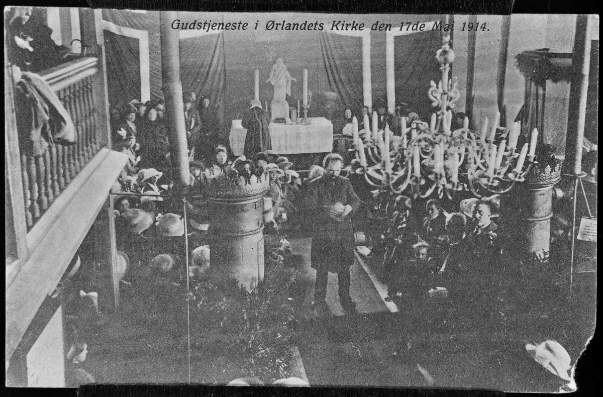 Gudstjeneste i Ørland Kirke, 17. mai 1914