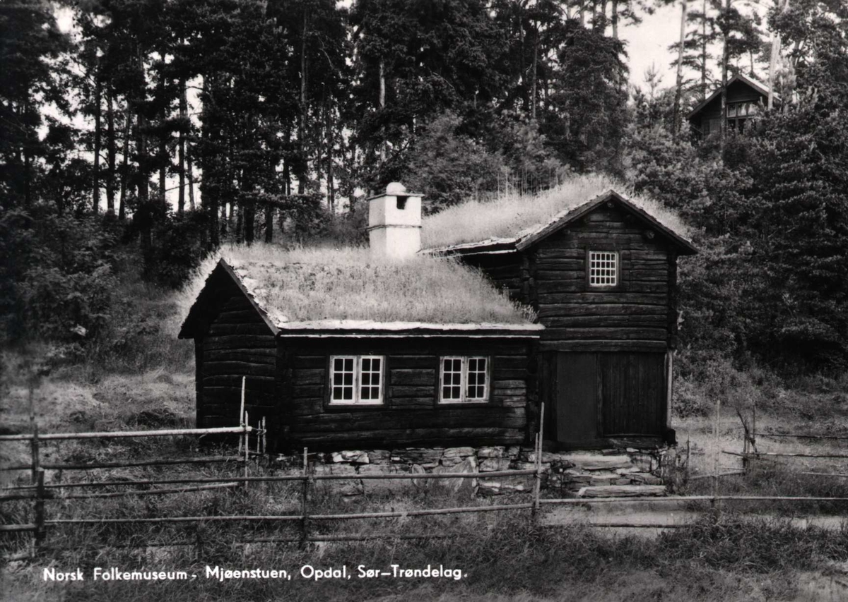 Postkort. Mjøenstuen,  Oppdal i Sør-Trøndelag. Sør-Trøndelagstunet, NF.