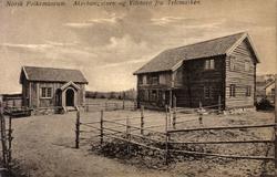 Postkort. Akerhaugstuen og Ylistuen fra Telemark. Telemarkst