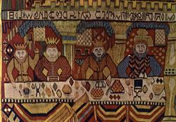 Postkort. Norsk Folkemuseum. Billedvev fra Gudbrandsdalen, c