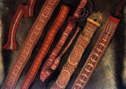 Postkort, Samisk, bunadsbelter og -bånd.  NF.