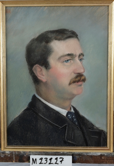 Pastellmålning.
Porträtt av lektorn/domprosten Esaias Ekedahl (1856-1926), Växjö.