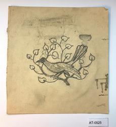 Fugl i tre [Tegning]