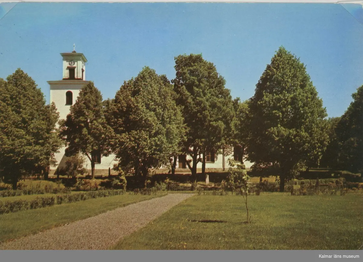 Vykort med Gamleby kyrka.