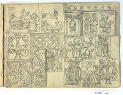 Skisser av kristne middelalderscener [Tegning]