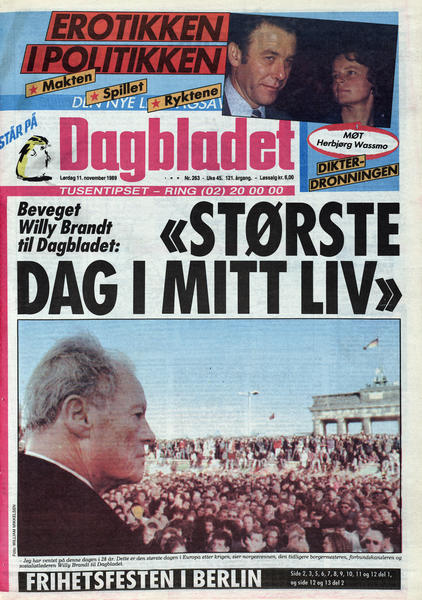 Dagbladet 1989. Foto/Photo