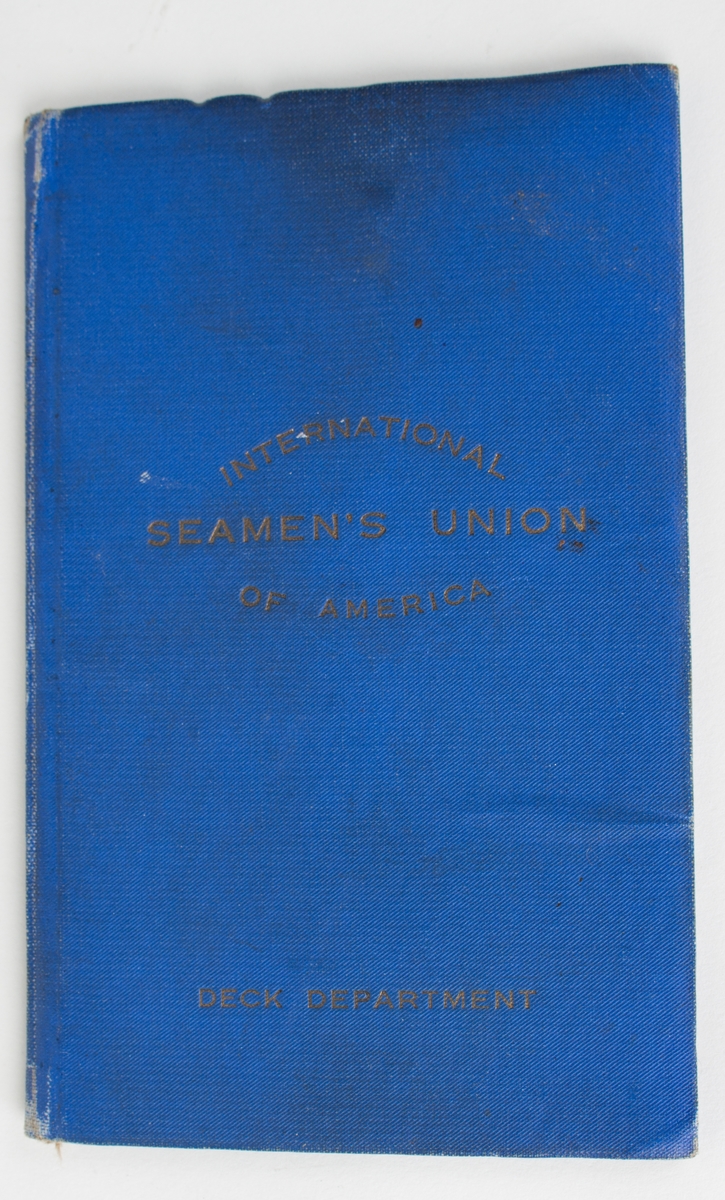 Medlemmshefte for "International Seamens Union of America"