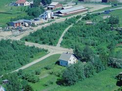 Flyfoto, Lillehammer Nordre Ål. Øverst går Gudbrandsdalsvege