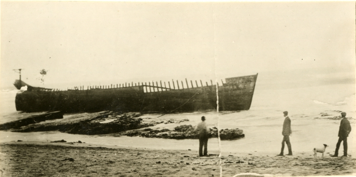 Bark 'Cingalese' (ex dansk s.n.)(b,1869, London & Glasgow Co., Glasgow, Skottland), - forlatt i strandkanen i 1906.