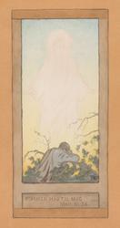 Knelende mann. Forarbeid til altertavle [Idéskisse]