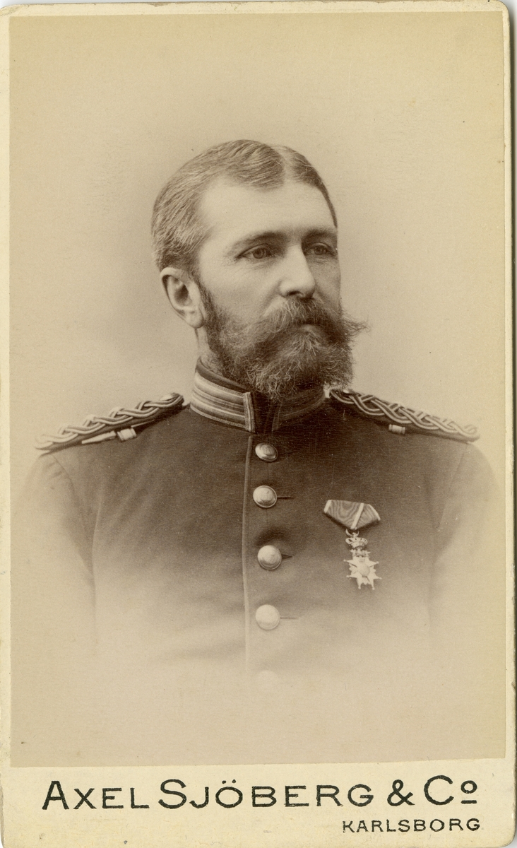 Porträtt av Johan Adolf Lindström, kapten vid Västerbottens regemente I 20.