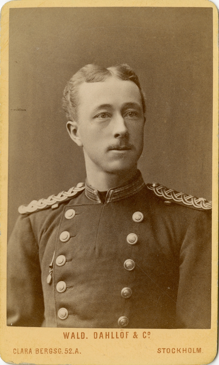 Porträtt av Conrad Wilhelm Söderhielm, underlöjtnant vid Dalregementet I 13.