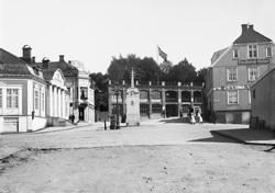 Moss 1910, øvre torv, Fotografisk Atelier (Gustav Lindman)
