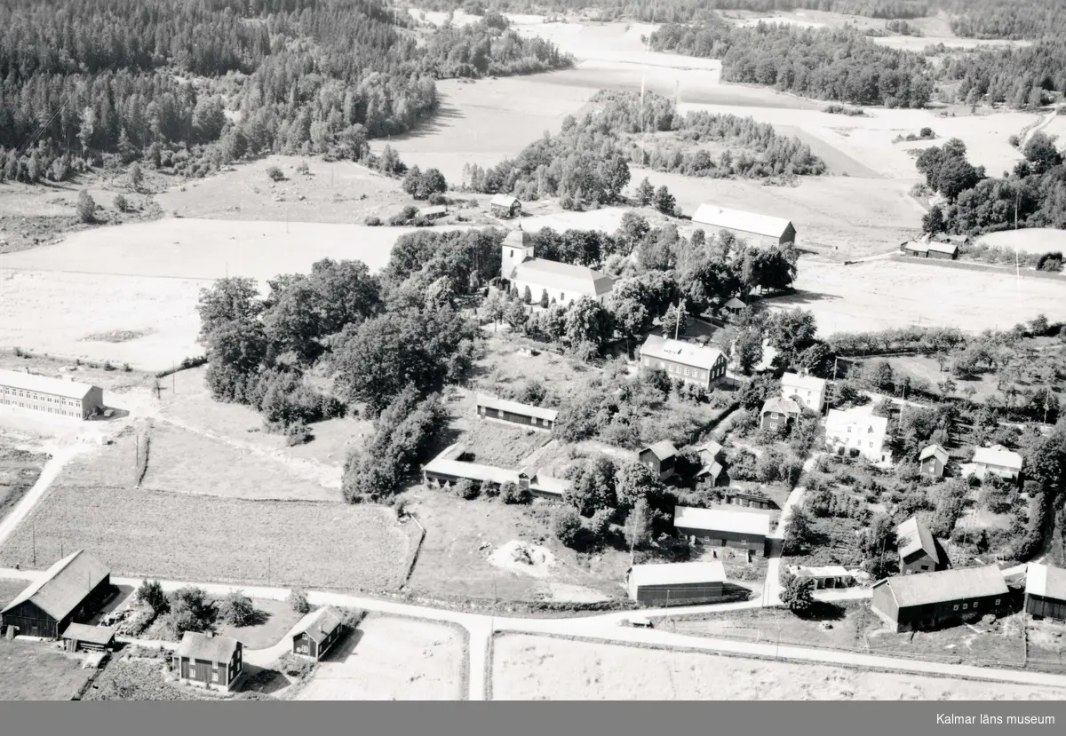 Flygfoto över Hallingeberg.
