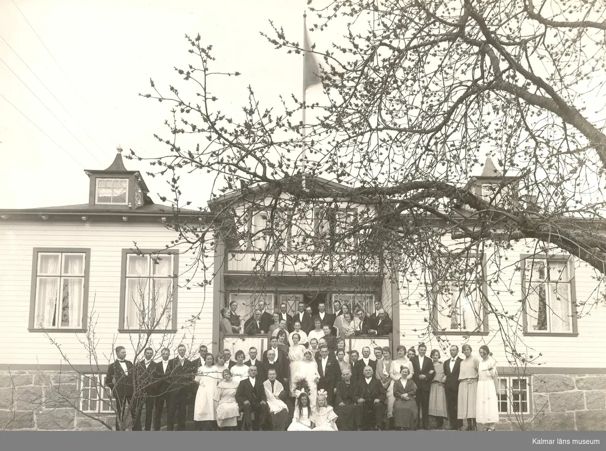 Karl Klassons bröllop i Listerby Kullagården 1924.