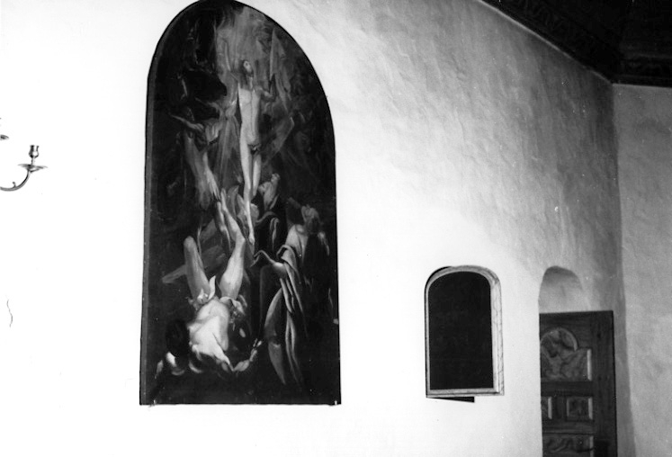Karaby sn. 
Interiör kyrkan med altarmålning av C.E. Ström från 1919.