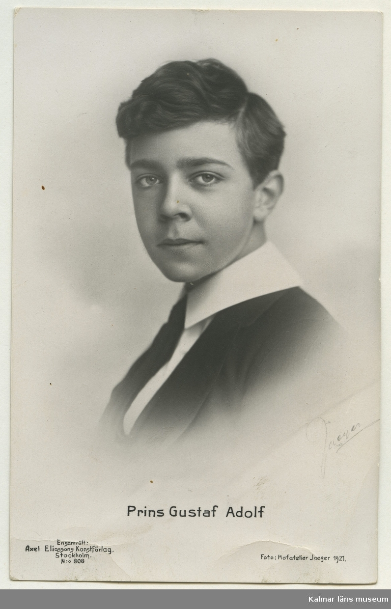VY 0020.
Prins Gustaf Adolf.
Foto: Hofatelier Jaeger 1921.
