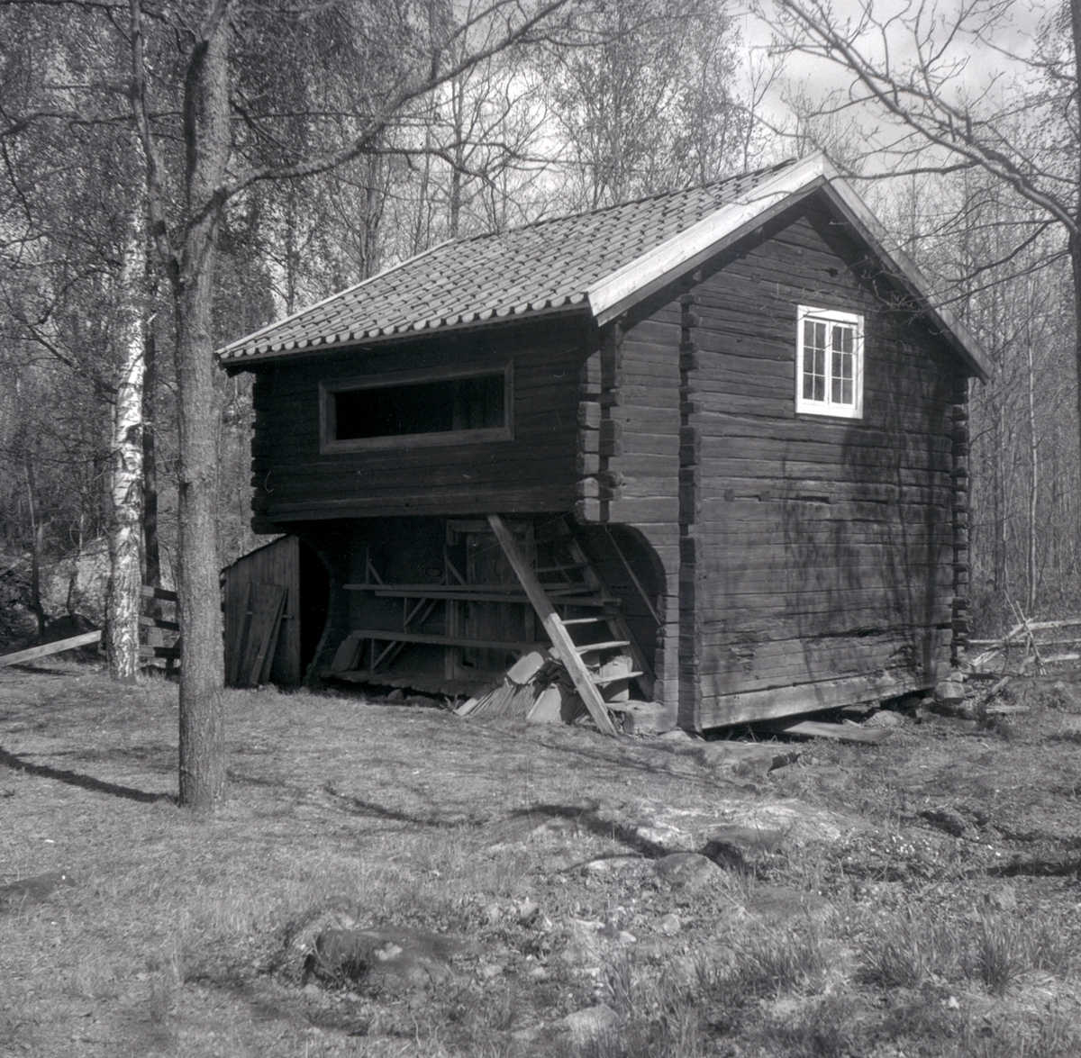 En loftbod vid hembygdsgården i Kristdala socken.