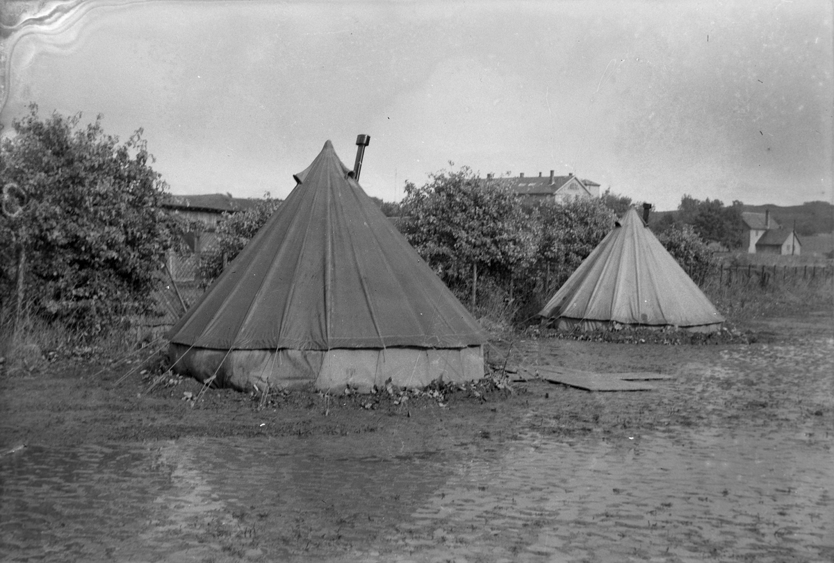Militærøvelse, teltleir på Nidarvoll