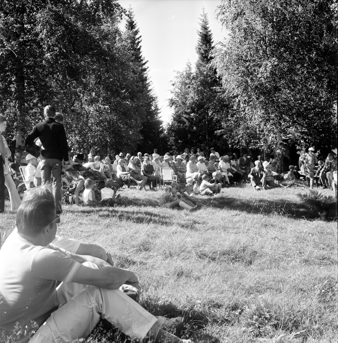 Arbrå,
Gudstjänst på Möckelåsen,
Augusti 1970